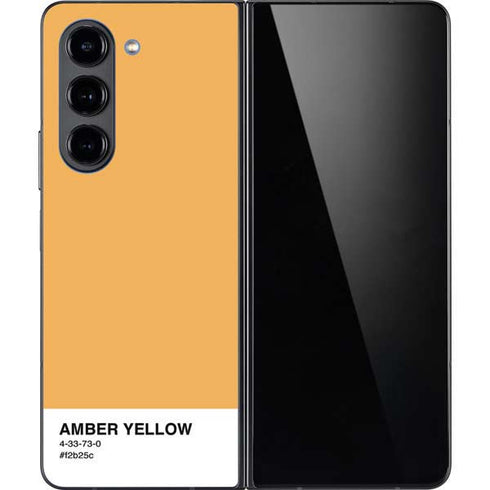 Amber Yellow Galaxy Z Fold5 5G Skin
